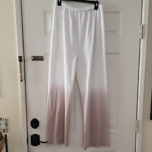 Aerie White and Tan Ombre Lounge Pants